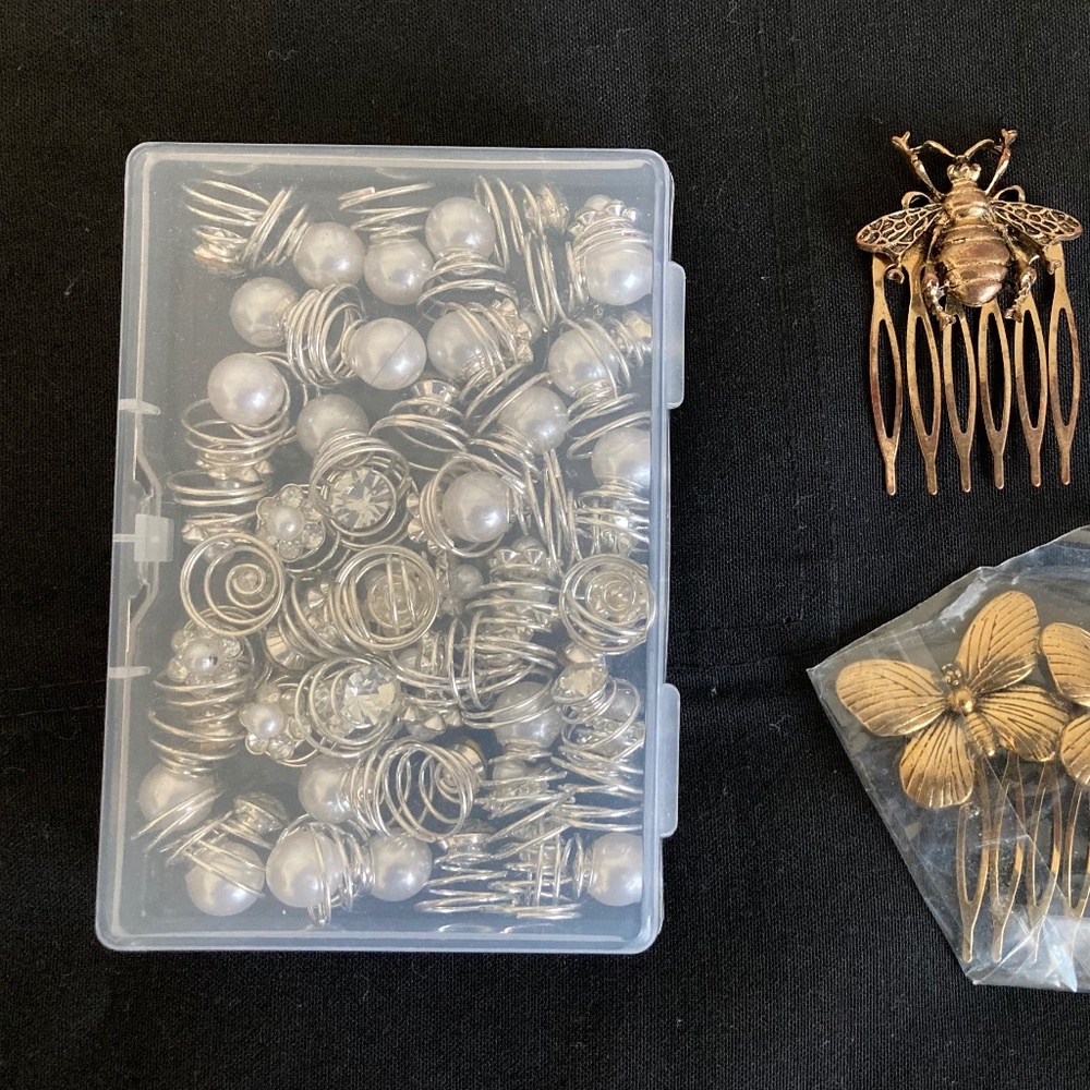 Diamond/Pearl and Butterfly/Bee Hair Accessories
